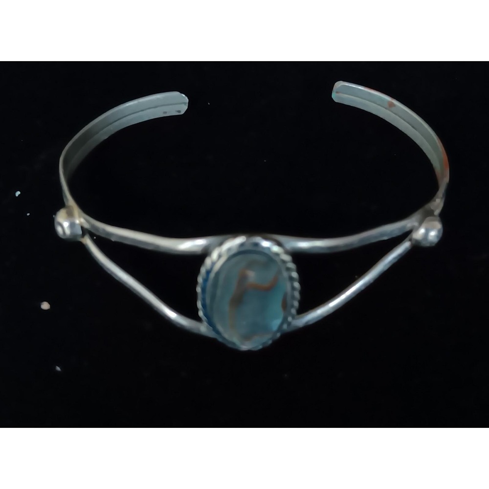 925 Bracelet Mother Of Pearl Cuff Bracelet - Picture 2 of 7